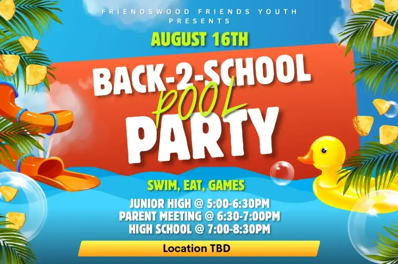 Back to School Pool Party